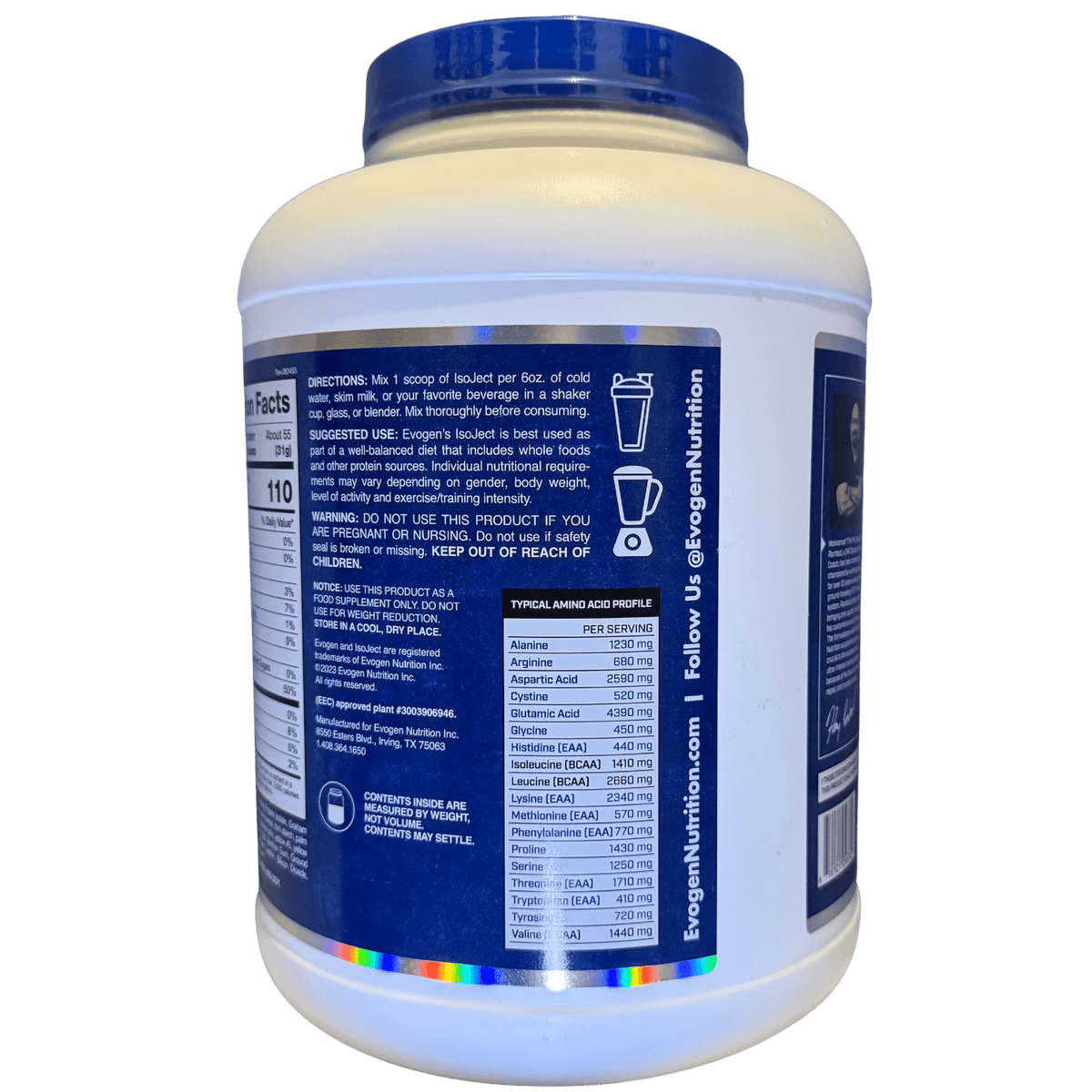 ISOJECT EVOGEN – 3.76 LB PROTEÍNA AISLADA - Supplab MX