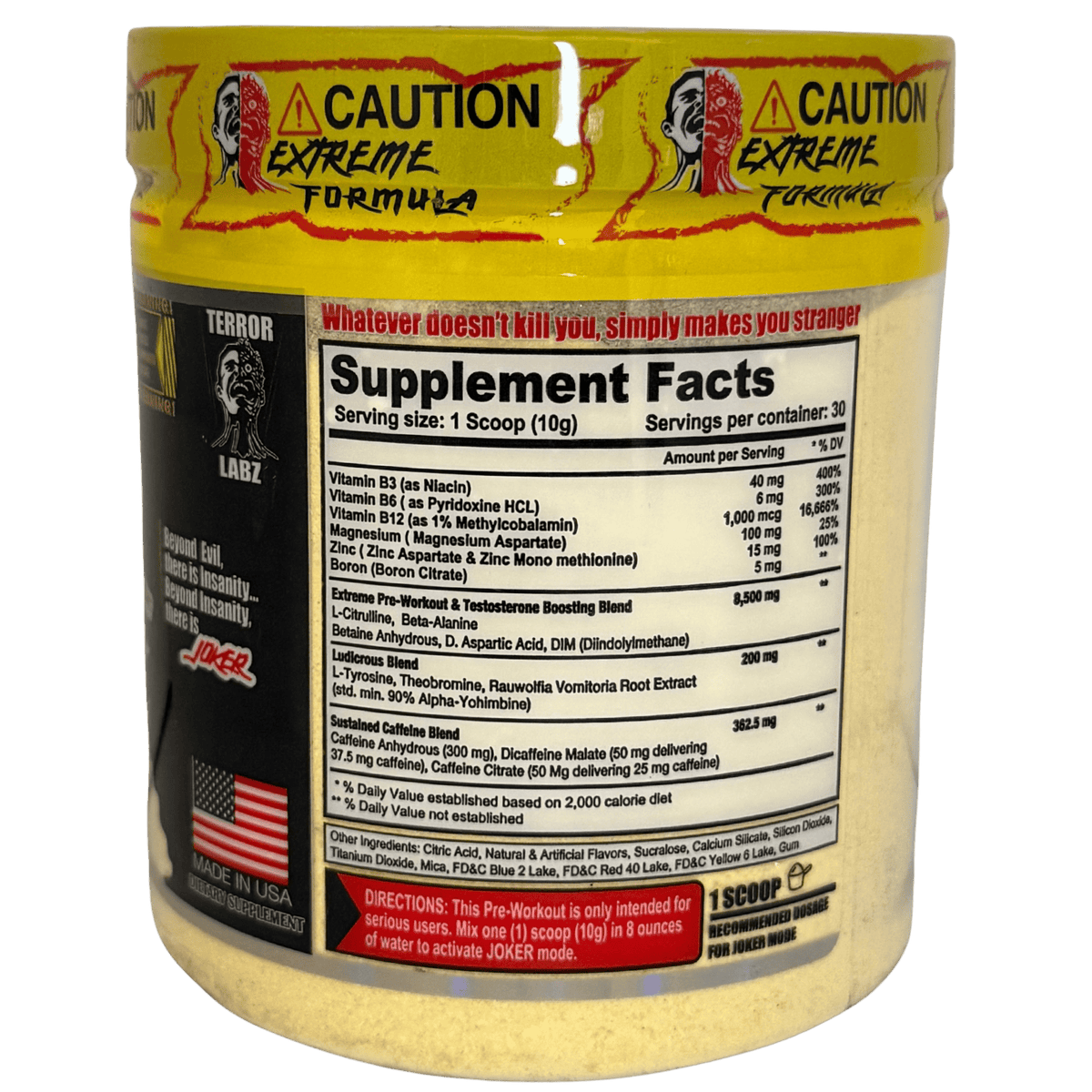 JOKER TERROR LABZ – 30 SERVICIOS PRE ENTRENO - Supplab MX