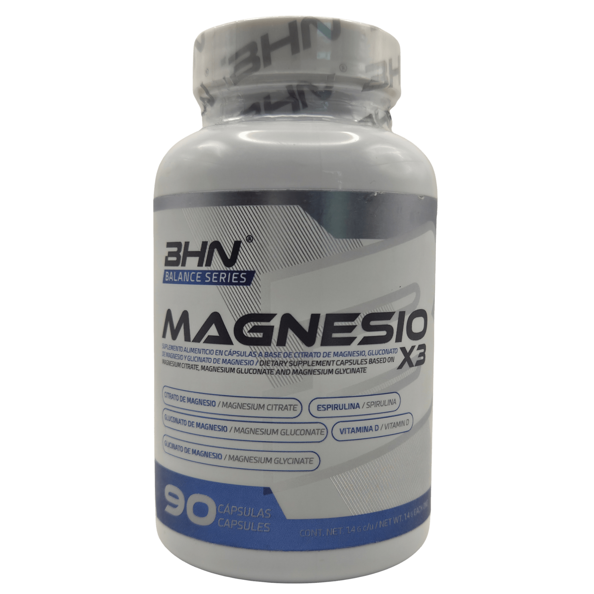 MAGNESIO X3 BHN 90 CÁPSULAS - COMPLEJO TRIPLE DE MÁXIMA ABSORCIÓN - Supplab MX