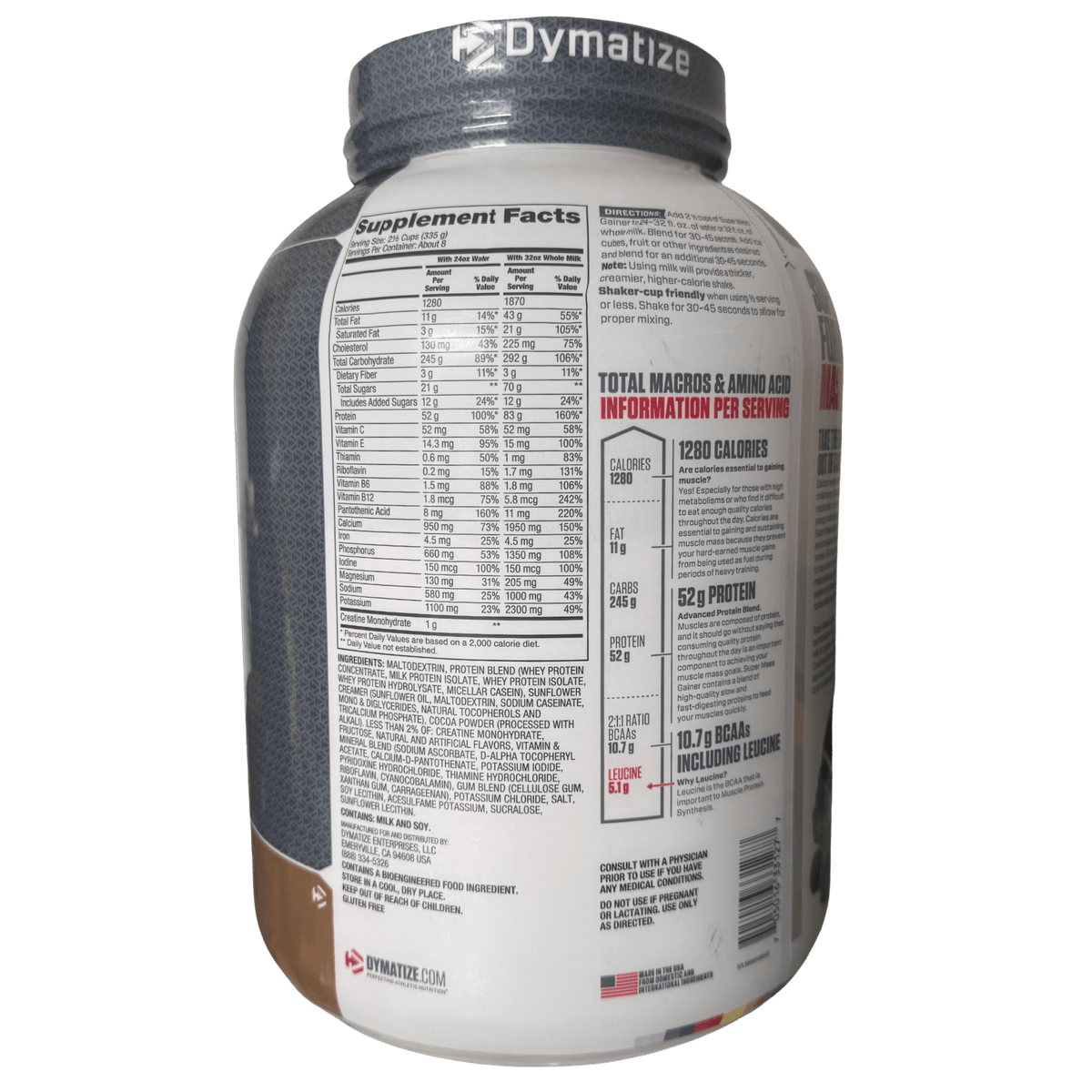 MASS GAINER DYMATIZE – 6 LIBRAS - Supplab MX