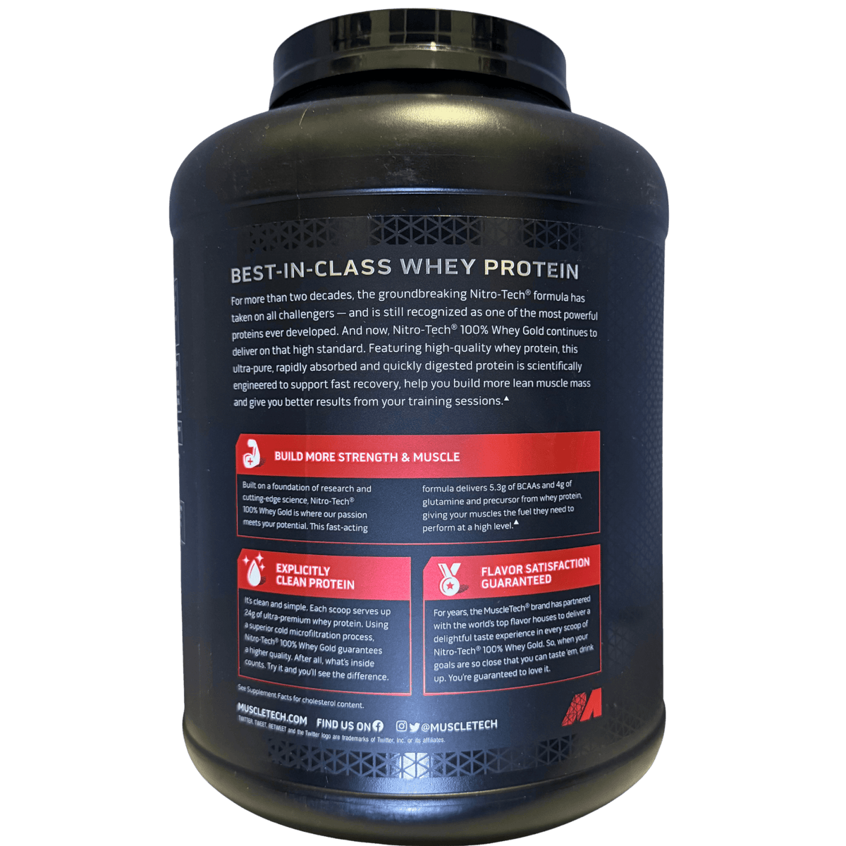 NITRO TECH WHEY MUSCLETECH – 5 LB - Supplab MX
