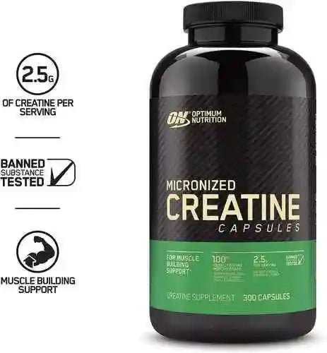 ON Micronized Creatine 300 cápsulas – Creatina monohidratada - Supplab MX