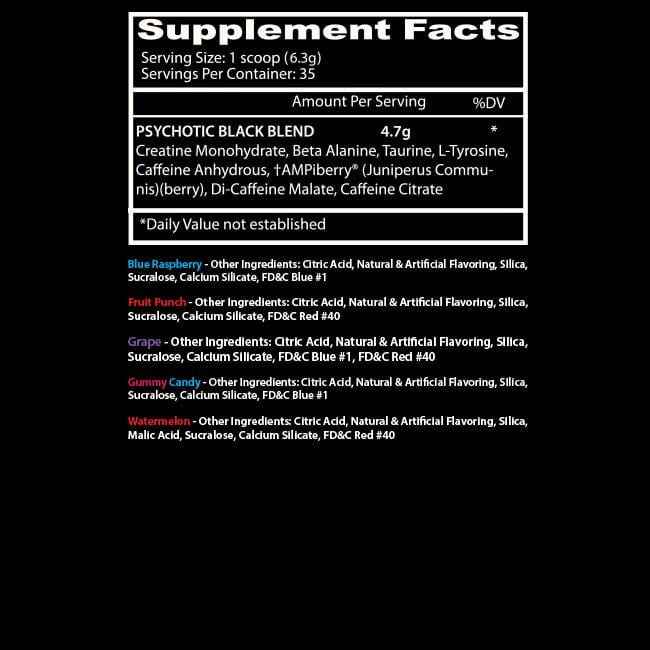 PSYCHOTIC BLACK - 35 SERVICIOS - Supplab MX