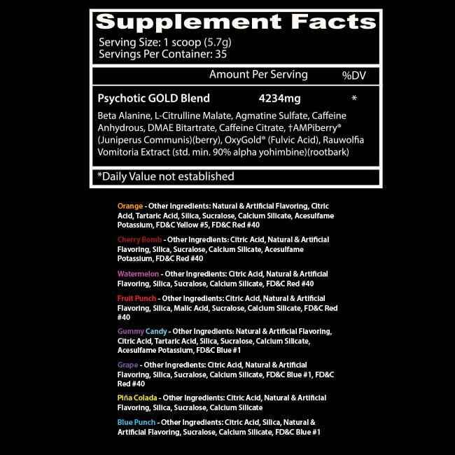 PSYCHOTIC GOLD INSANE LABZ – 35 SERVICIOS - Supplab MX