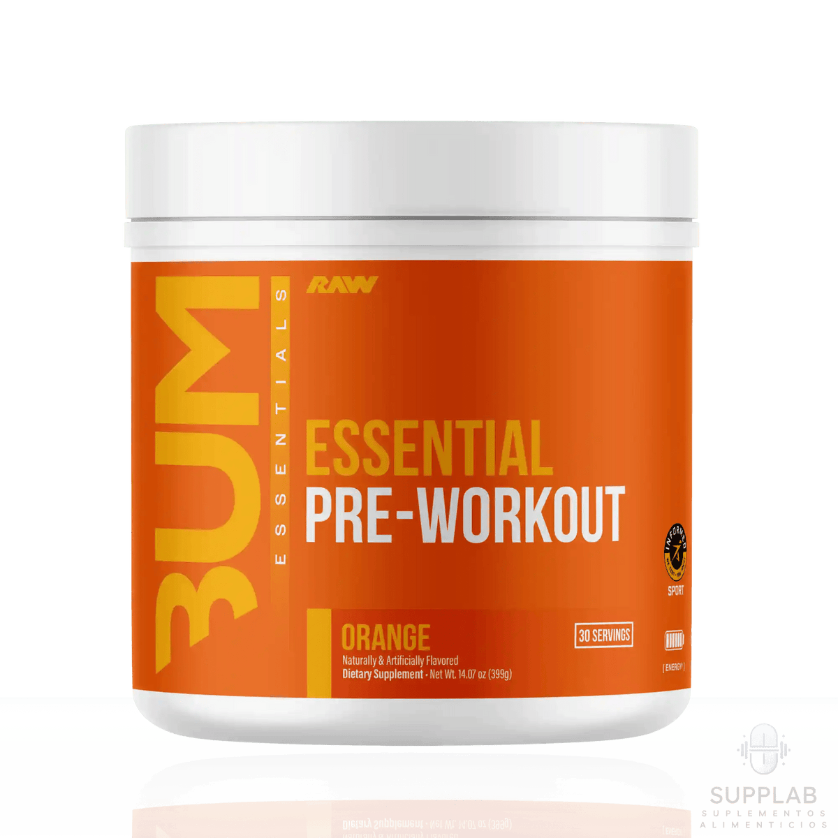 RAW CBUM Essential Pre – Pre Entreno 30 servicios - Supplab MX