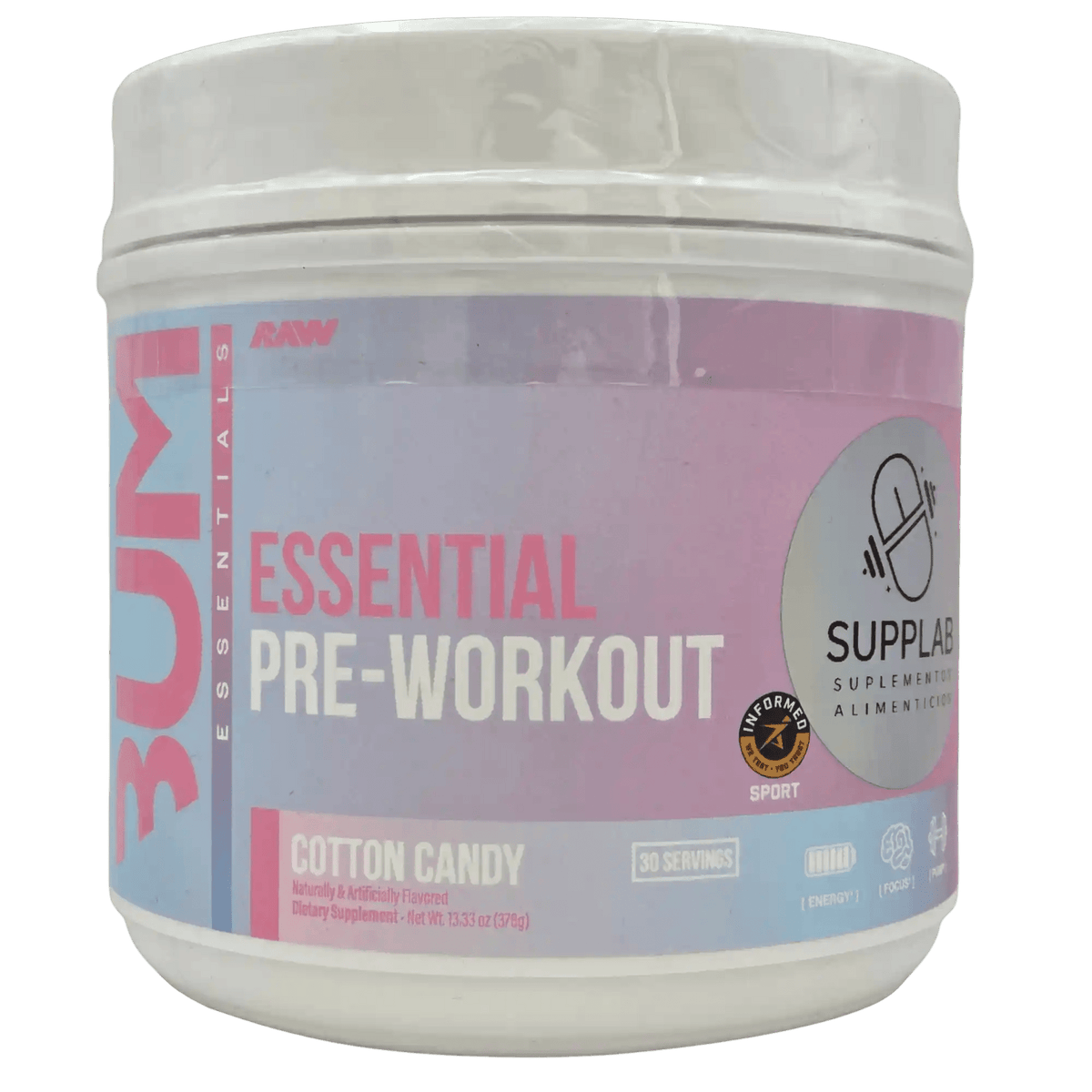 RAW CBUM Essential Pre – Pre Entreno 30 servicios - Supplab MX