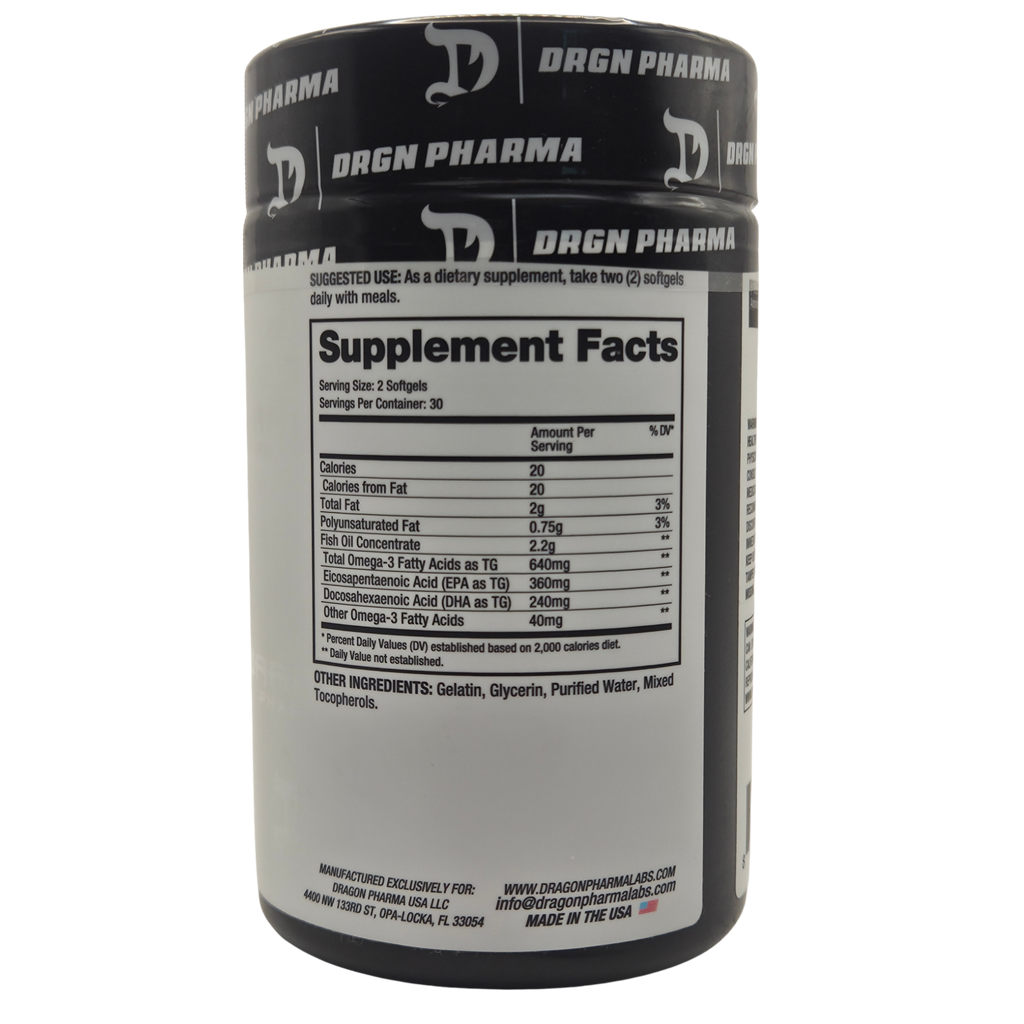 OMEGA 3 DRAGON PHARMA - 60 CÁPSULAS - ÁCIDOS GRASOS ESENCIALES Y ANTIOXIDANTE