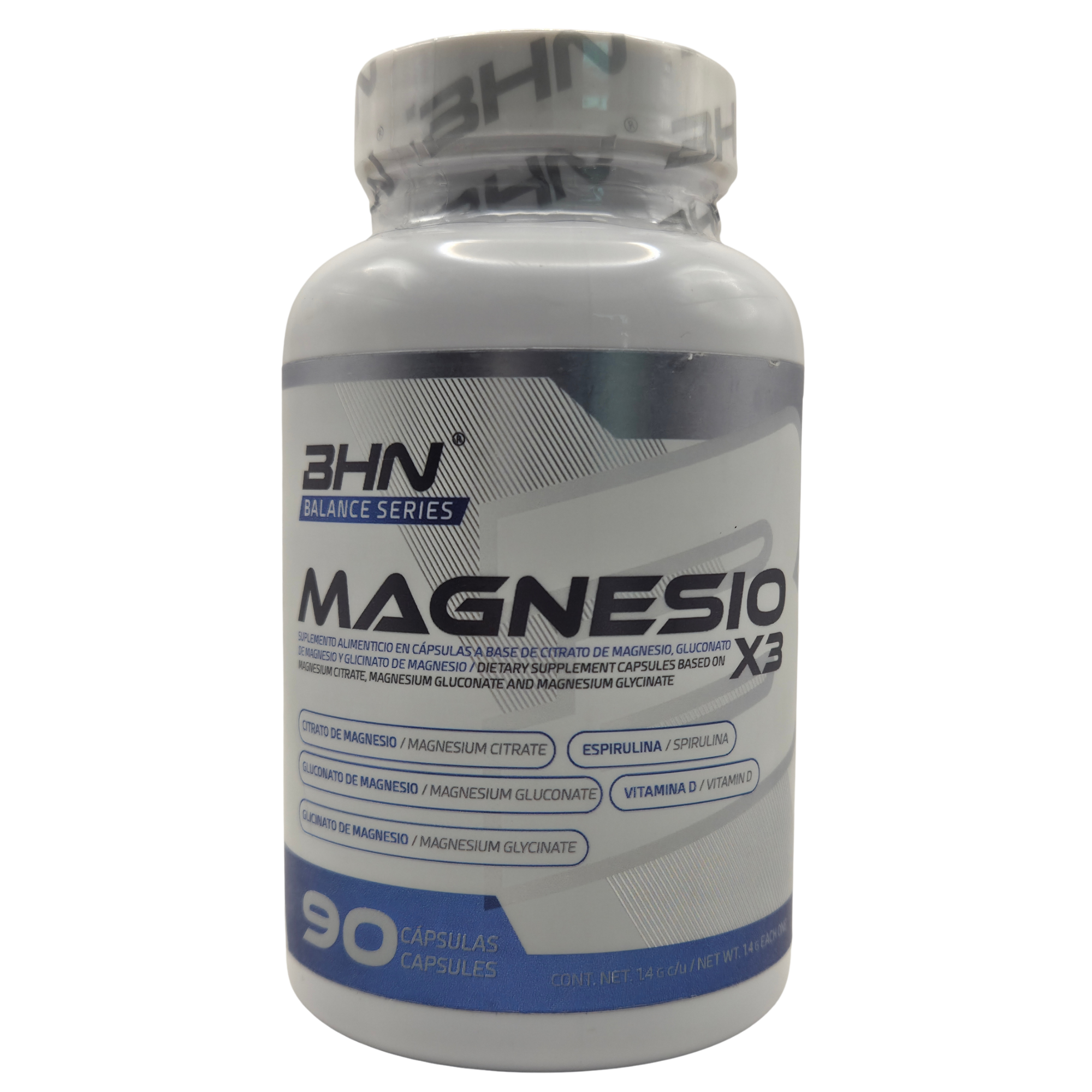 MAGNESIO X3 BHN 90 CÁPSULAS - COMPLEJO TRIPLE DE MÁXIMA ABSORCIÓN