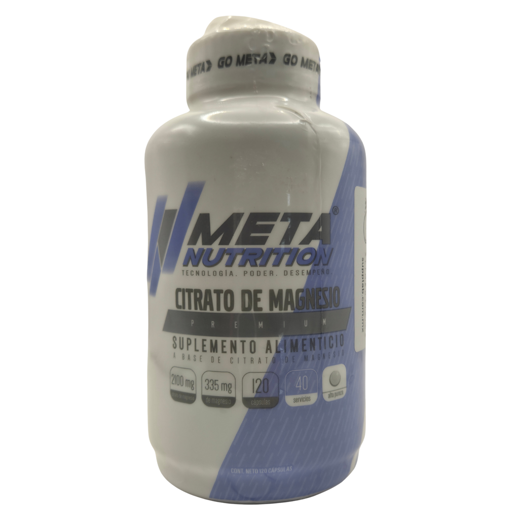CITRATO DE MAGNESIO META NUTRITION - 120 CÁPSULAS - BIODISPONIBILIDAD Y BIENESTAR