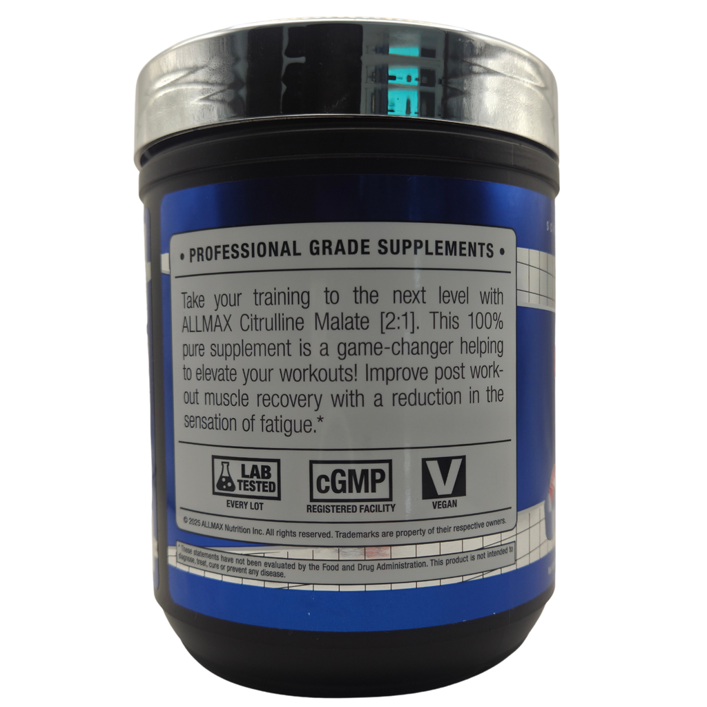 CITRULINA MALATO 2:1 ALLMAX 300 G - ÓXIDO NÍTRICO Y RESISTENCIA MUSCULAR