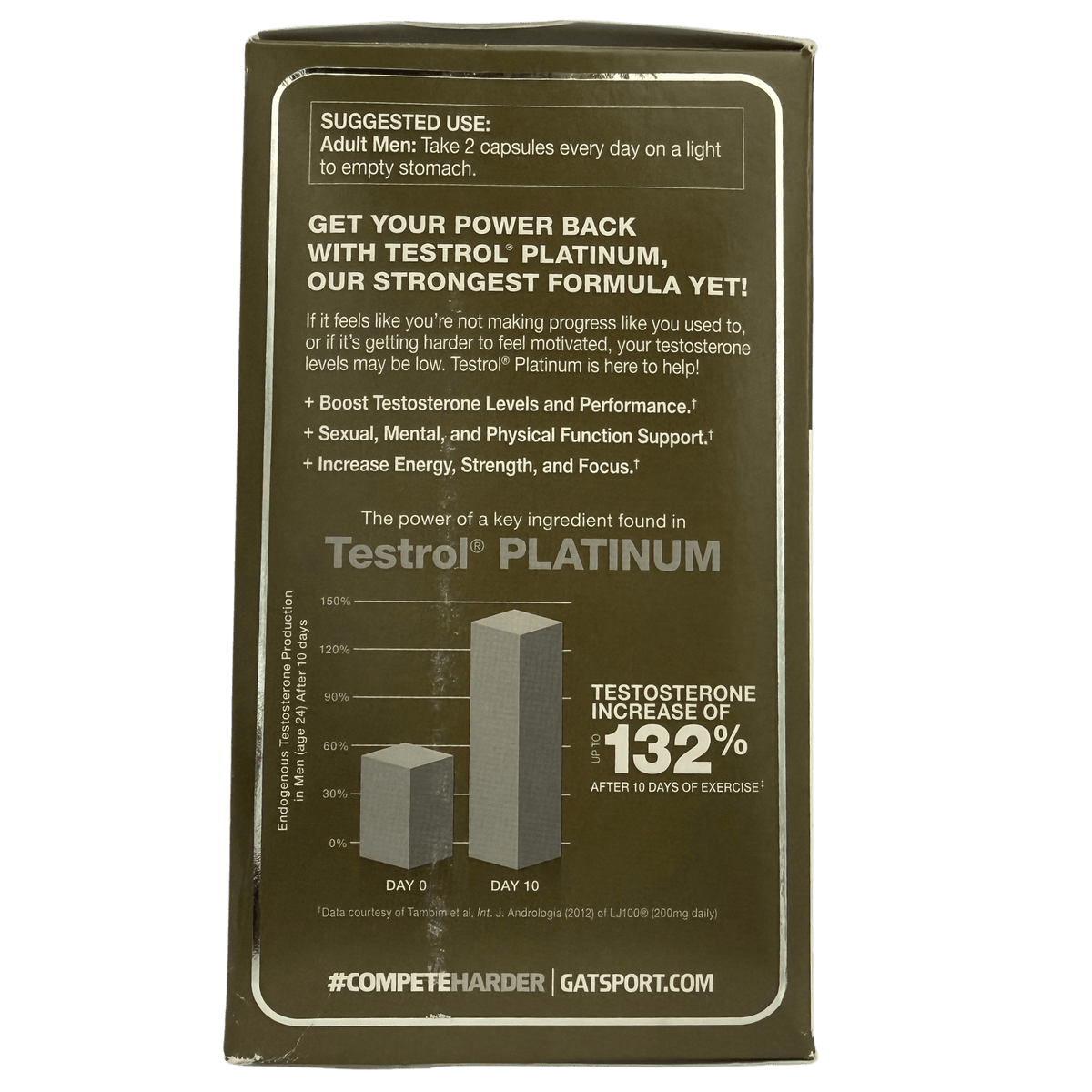 TESTROL PLATINUM GAT SPORT – 90 TABS - Supplab MX