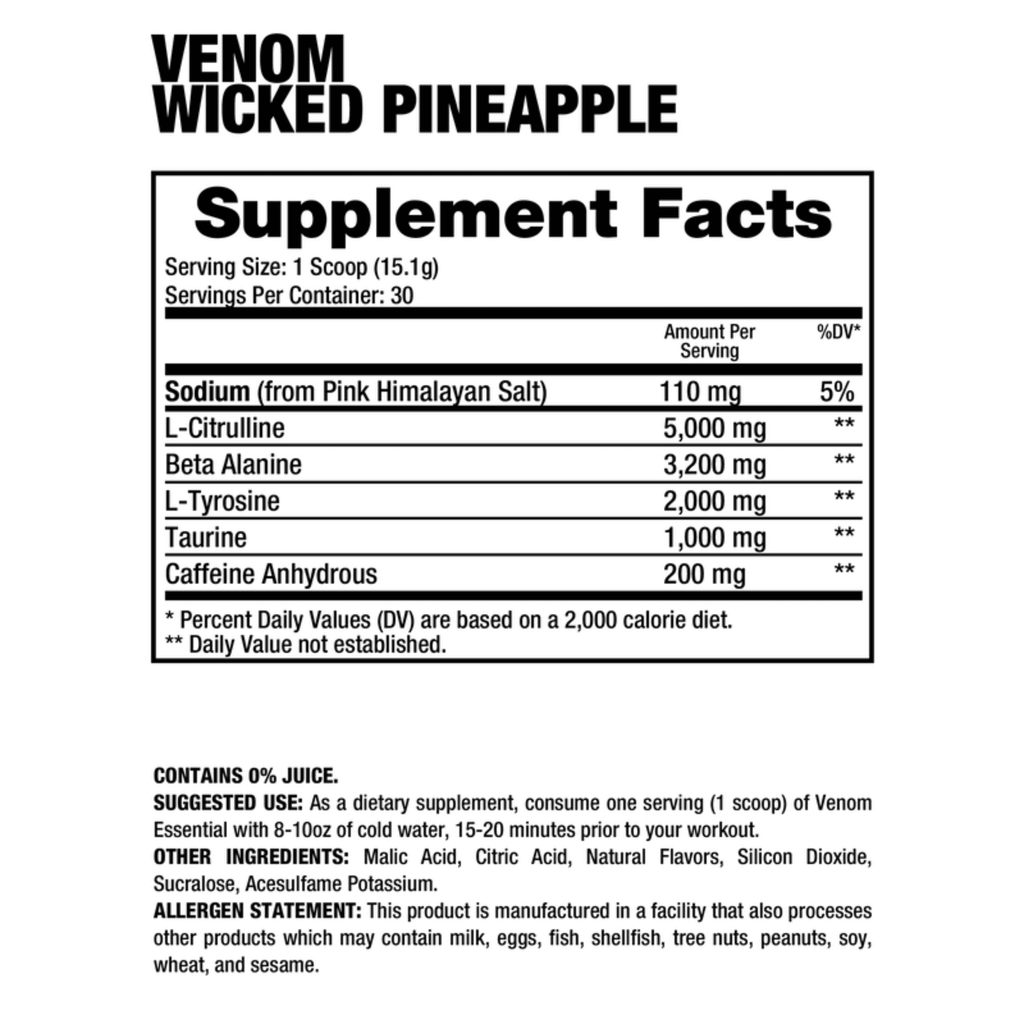 VENOM ESSENTIAL | 30 SERVICIOS - Supplab MX
